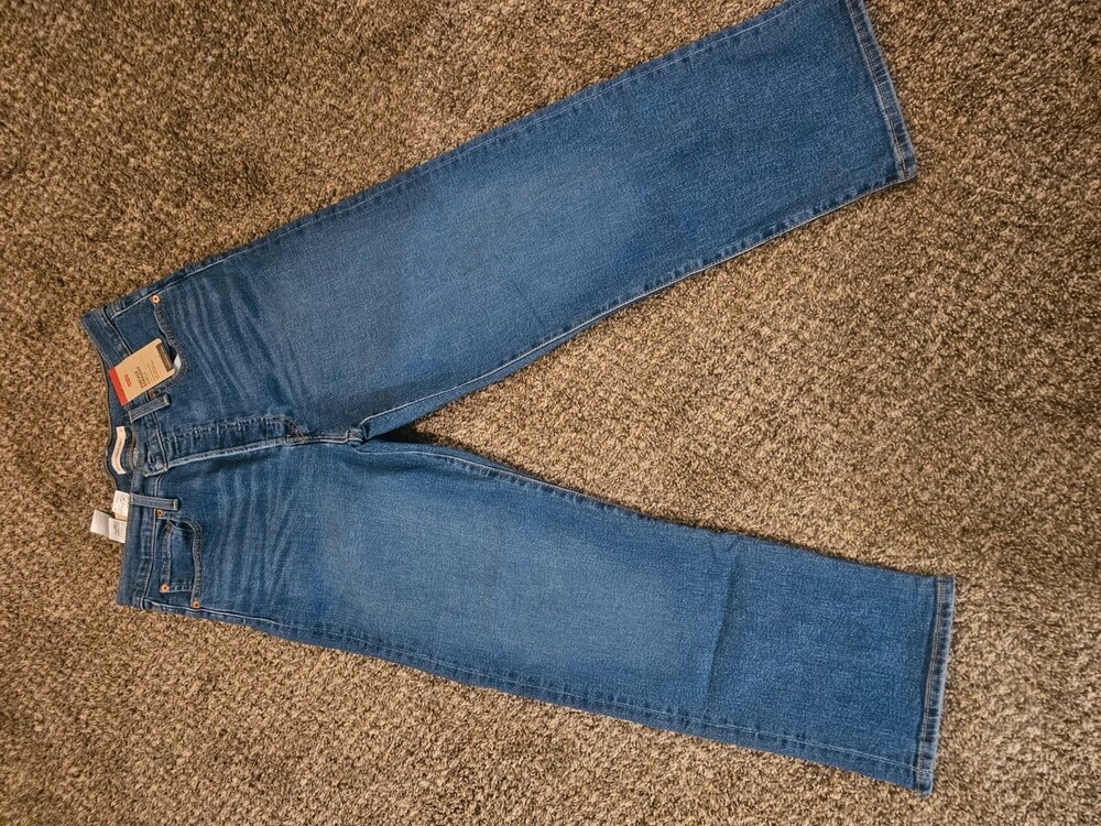 Levi's Ribcage Straight Ankle Jeans 31x27 Medium Wash NWT
